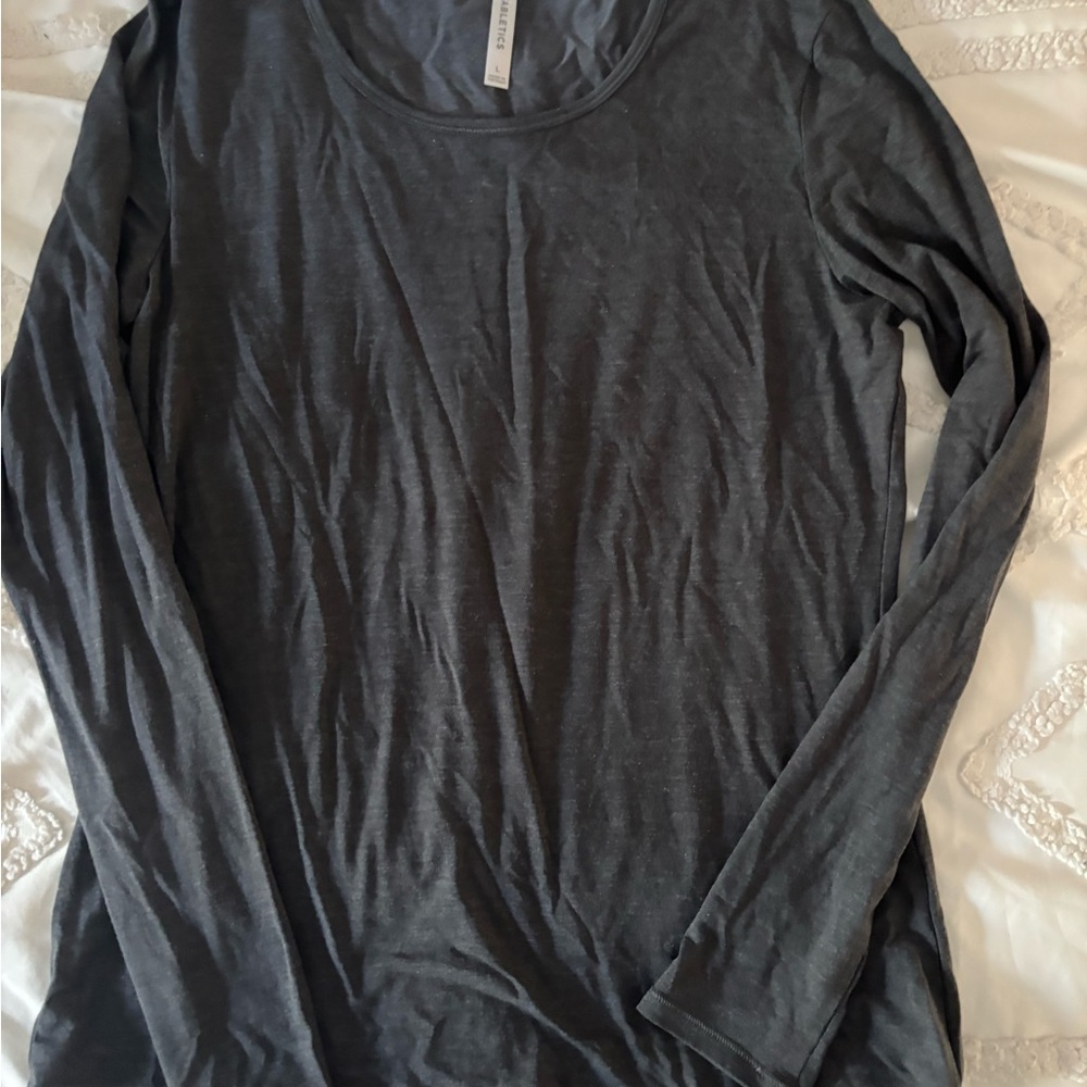 Fabletics Charcoal Long Sleeve Tee